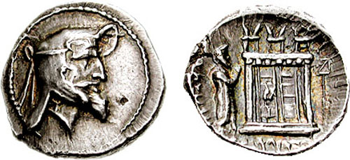 Type 520 tetradrachm; no legend in reverse right field